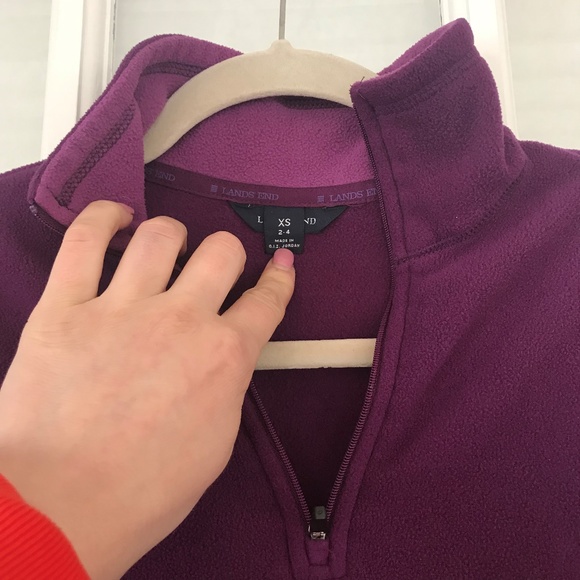 Lands End Fleece ThermaCheck Half Zip Pullover - Picture 2 of 4